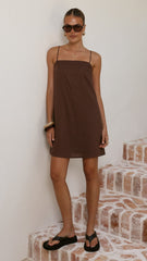 Nalu Mini Dress - Brown
