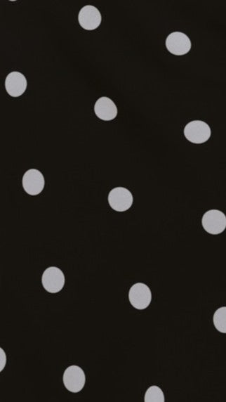 Nya Maxi Dress - Black/White Polka Dot