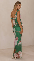 Lena Maxi Dress - Green Floral