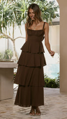 Odilia Maxi Dress - Chocolate