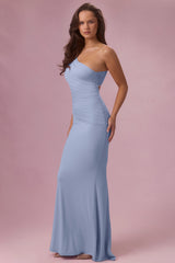 Jersey Bridesmaid Dress in Sky Blue