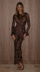 Lottie Maxi Dress - Chocolate