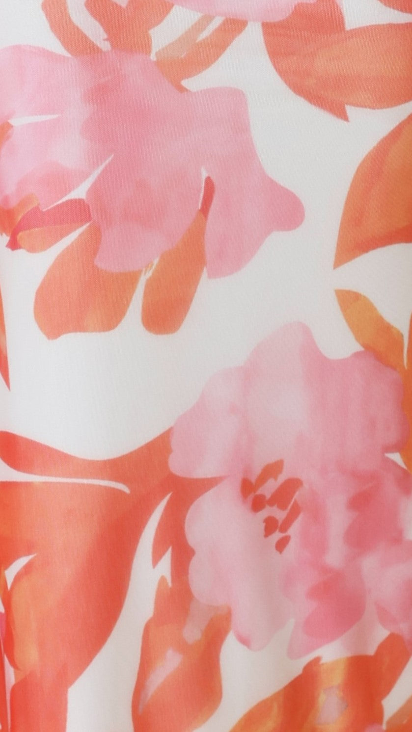 Ashley Maxi Dress - Pink/Orange Floral