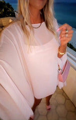 Olsen Mini Dress ~ Powder Pink Chiffon