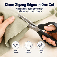💥 LAST DAY 49% OFF✂️Stainless Steel Zig Zag Pinking Shears