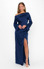 Jamie Maxi Dress ~ Midnight Navy Luxe Satin