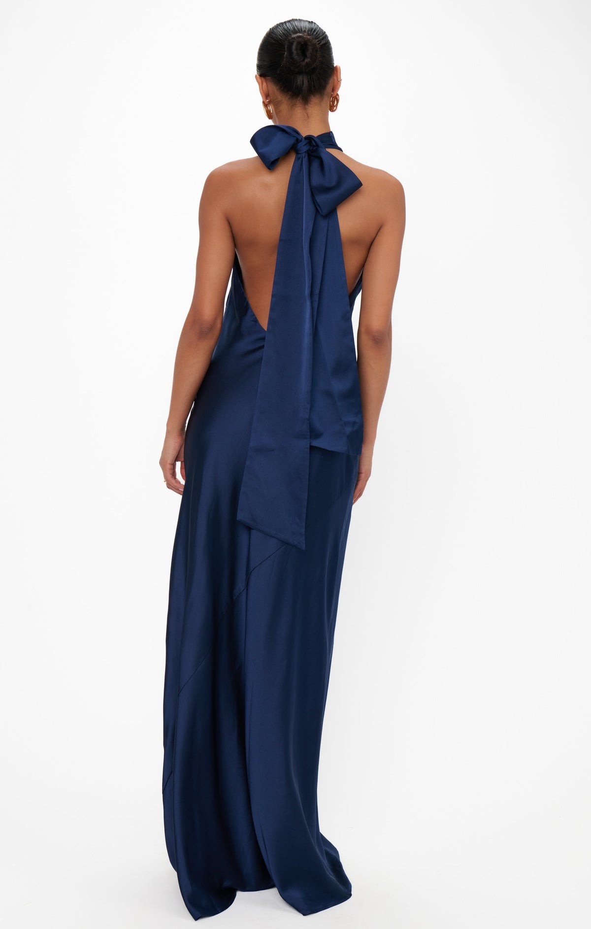 Lisa Maxi Dress ~ Midnight Navy Luxe Satin