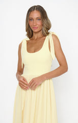 Harper Maxi Dress ~ Pale Yellow Chiffon