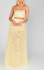 Meet Me at Midnight Skirt ~ Pale Yellow Ruffle Tulle