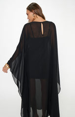 Olsen Maxi Dress ~ Black Chiffon