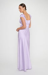 Veronica Maxi Dress ~ Lavender Luxe Satin