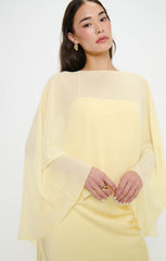 Cherish Cape ~ Pale Yellow Chiffon