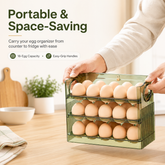 30-Egg Compact Fridge Storage Rack with Easy-Grip Handles