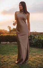 Lisa Maxi Dress ~ Dune Luxe Satin