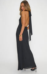 Simone Maxi Dress ~ Black Chiffon
