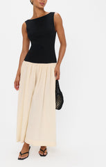Luisa Maxi Dress ~ Black and Cream