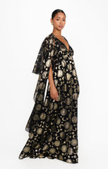 Wanderlust Maxi Dress ~ Celestial Shimmer Chiffon