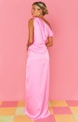 Jodie Dress ~ Pink Luxe Satin