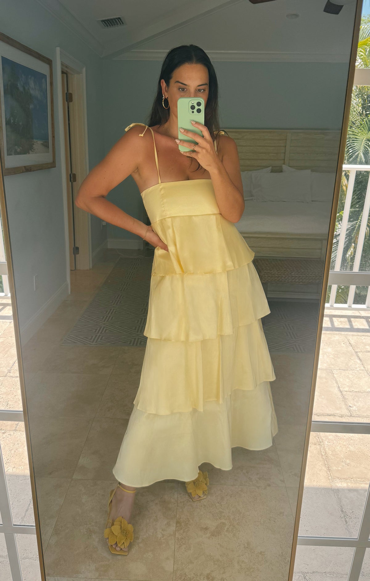 Meet Cute Dress ~ Pale Yellow Taffeta