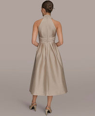 Donna Karan New York Women's A-Line Halter Midi Dress