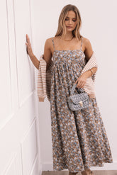 Andy Maxi Dress - Olive Ditsy Floral