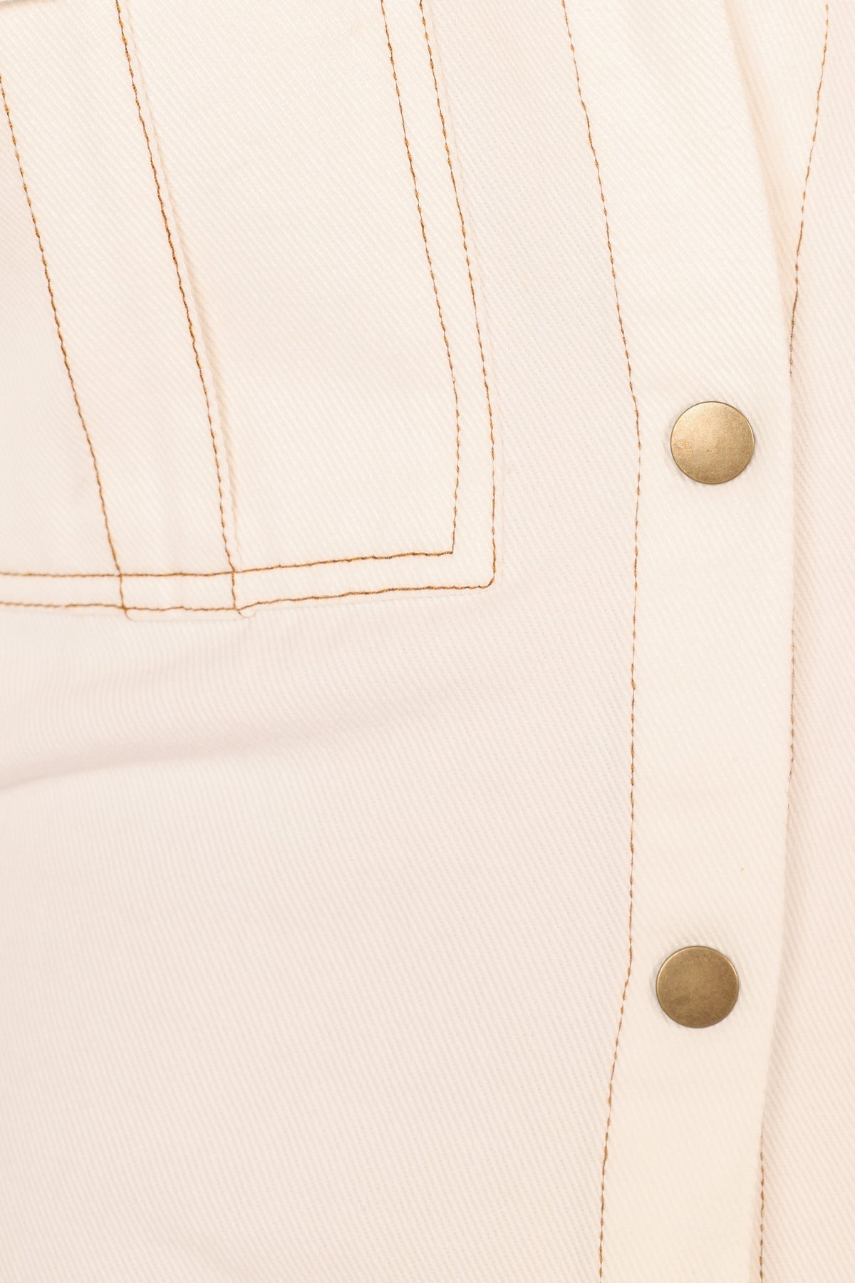 Hailey Denim Mini Dress - White Denim