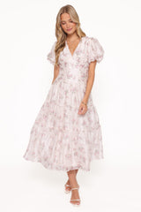 Jocelyn Maxi Dress - Ivory/Pink Floral