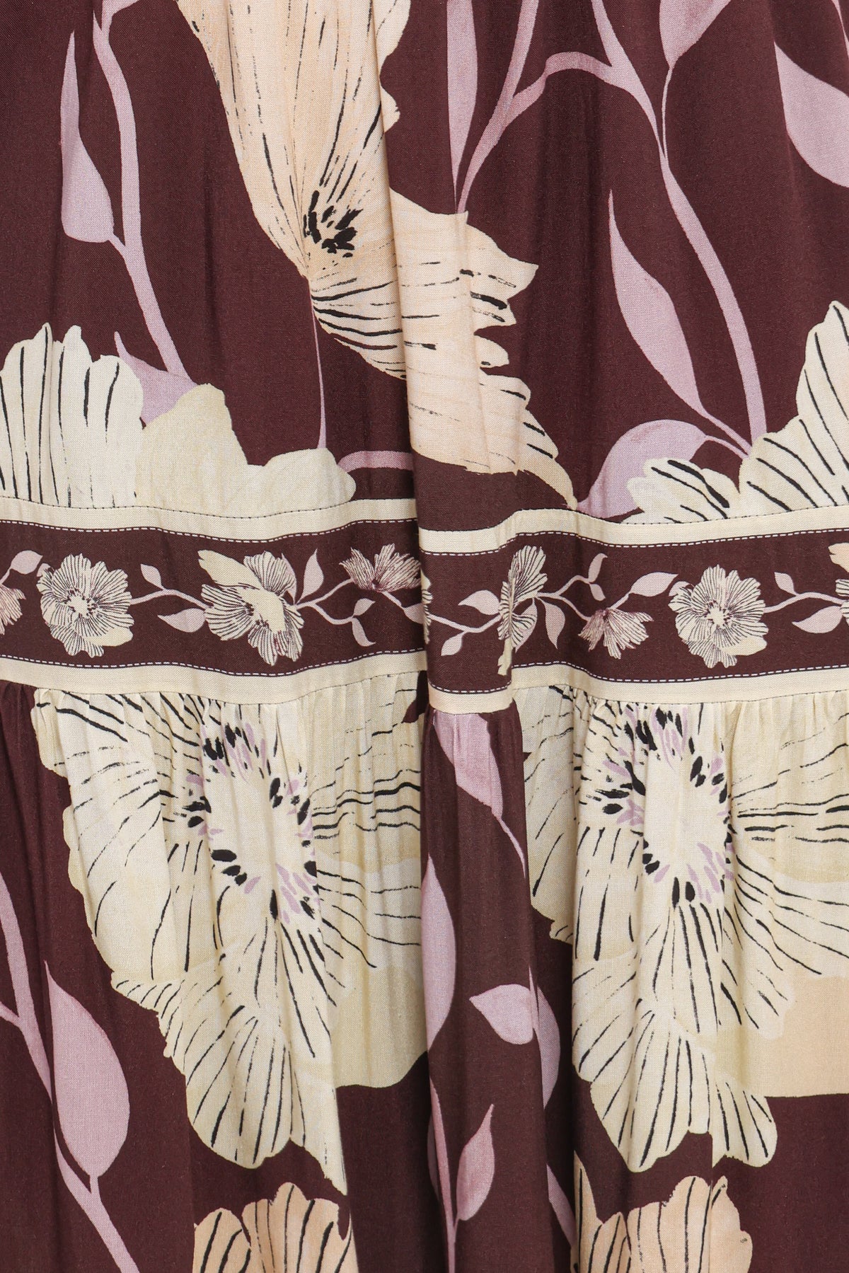 Leonor Maxi Dress - Yellow Brown Floral
