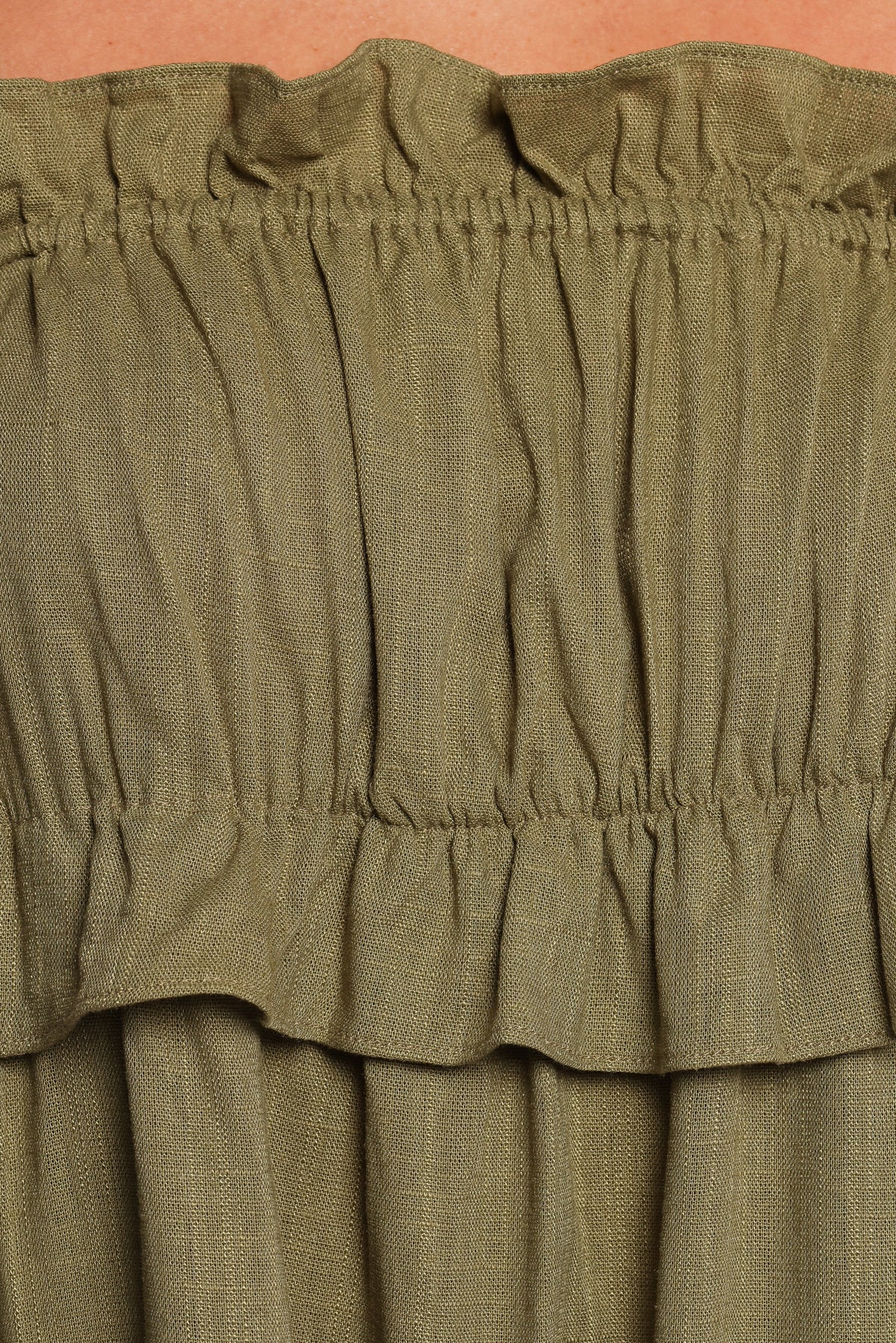Orion Frill Strap Mini Dress - Olive