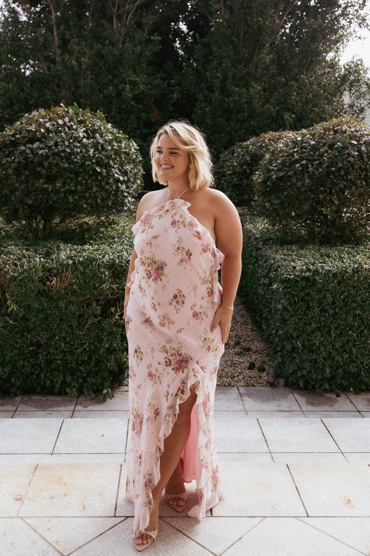 Patricia Maxi Dress - Pale Pink Floral