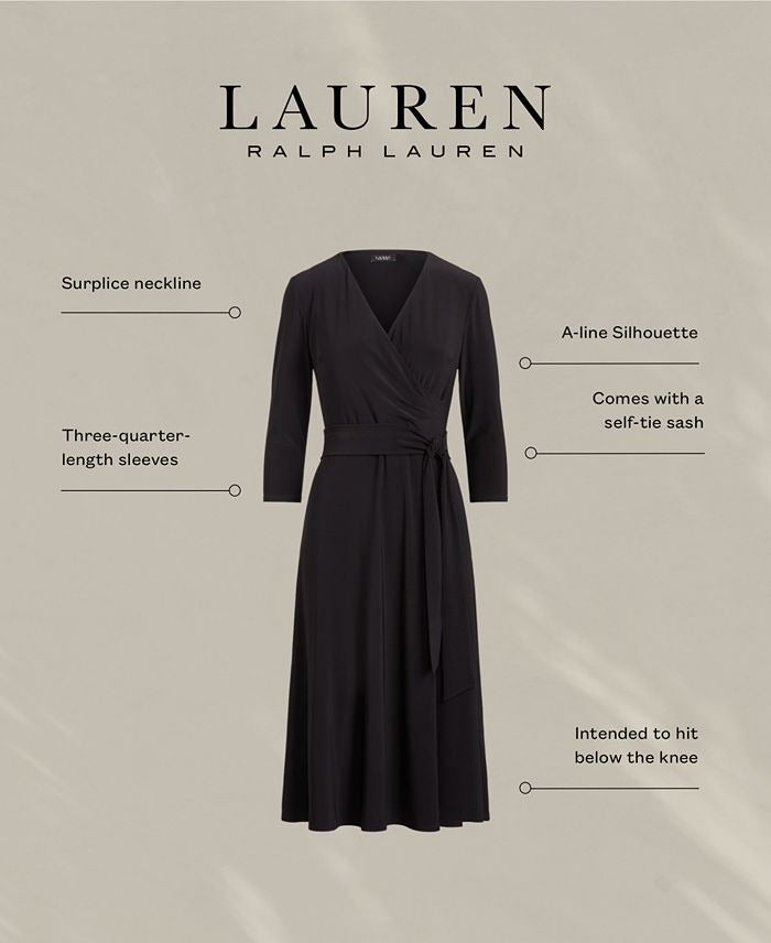 Lauren Ralph Lauren Surplice Jersey Dress