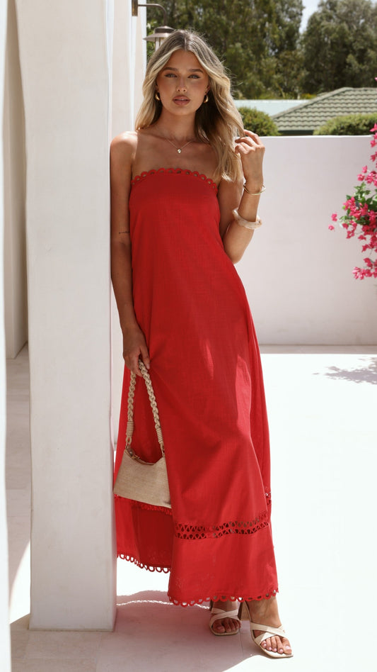 Sandra Maxi Dress - Red