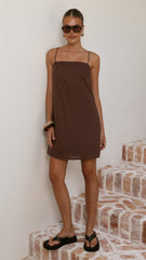 Nalu Mini Dress - Brown