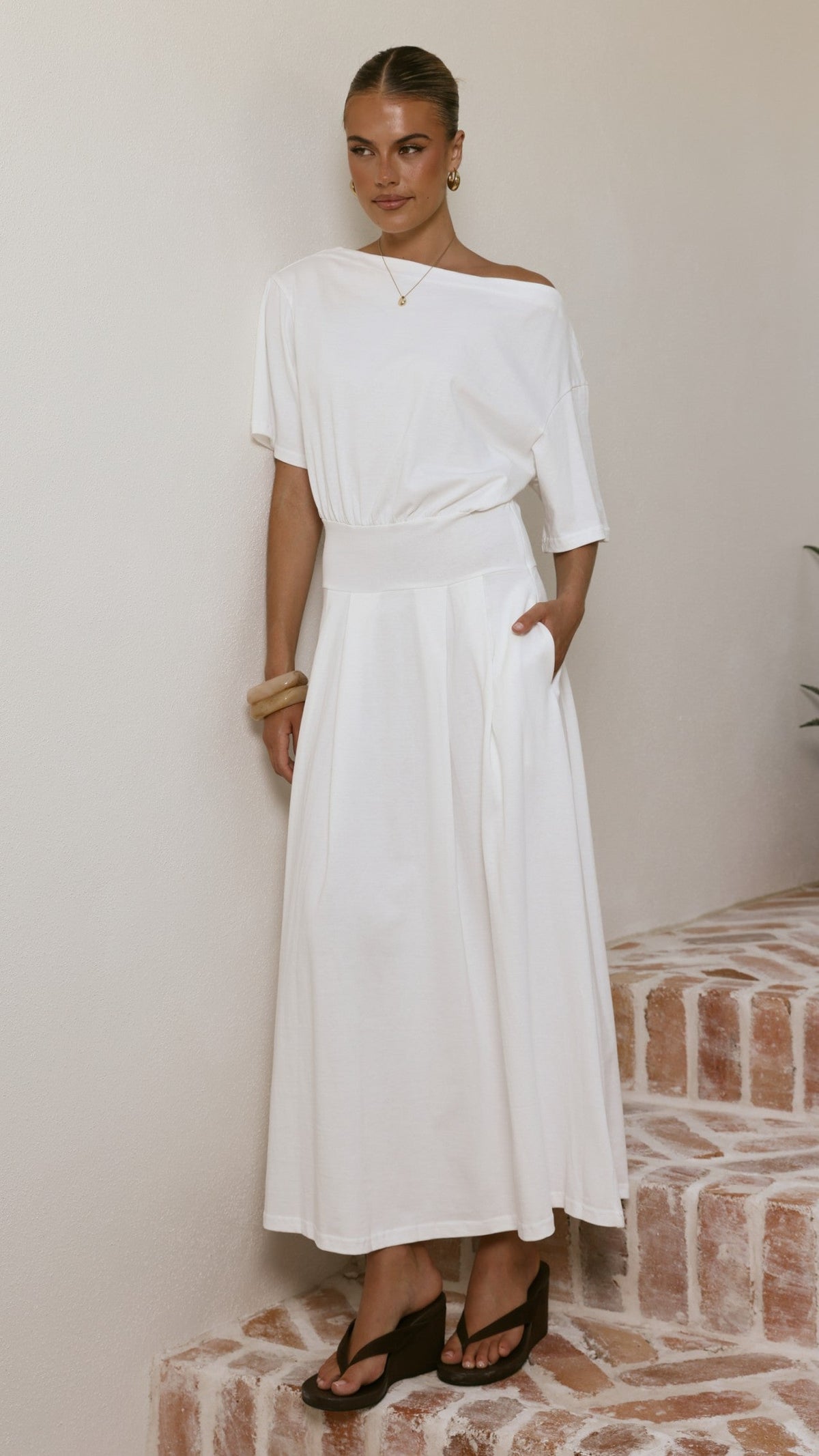 Aleski Maxi Dress - White