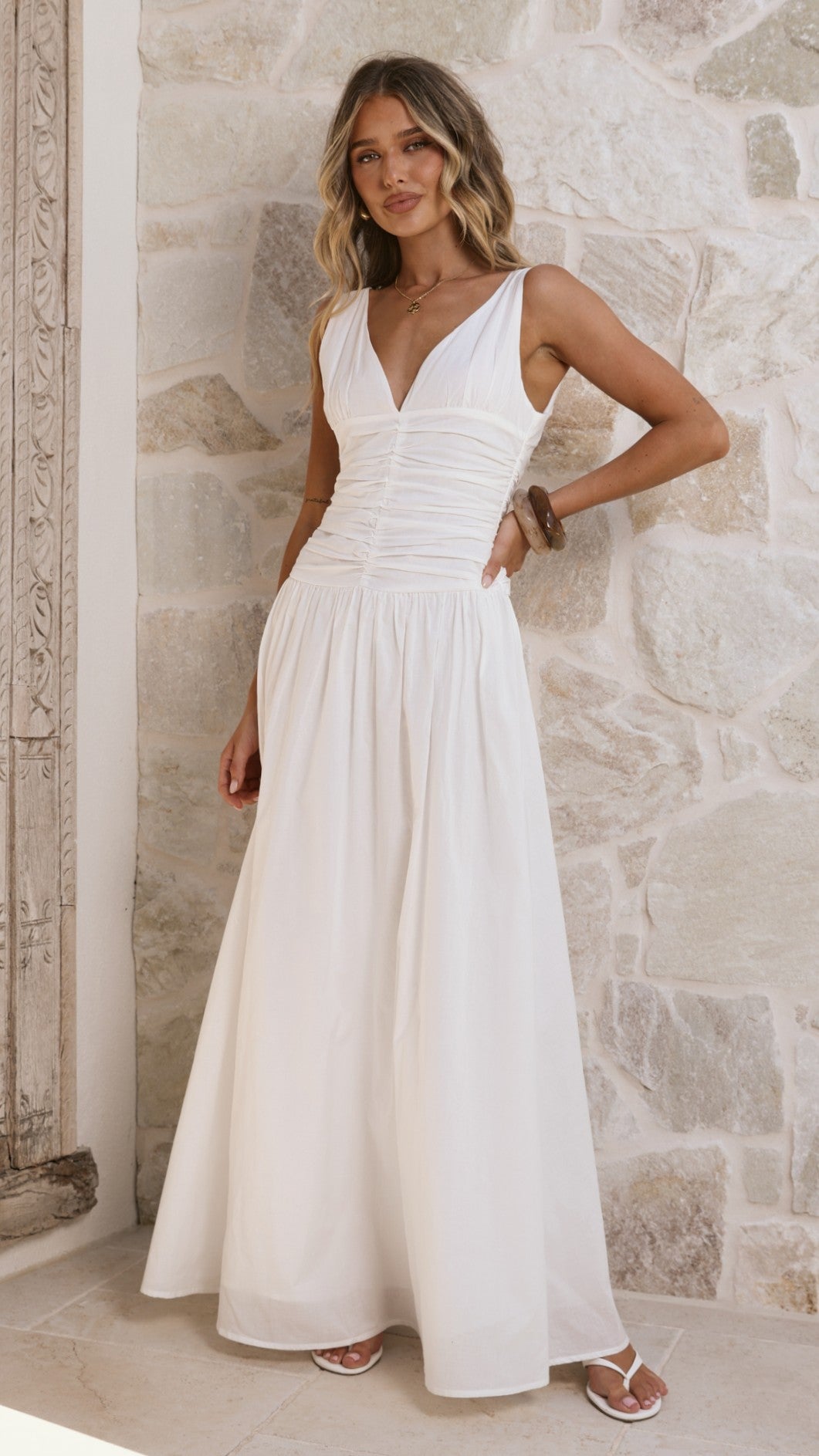 Sanya Maxi Dress - White