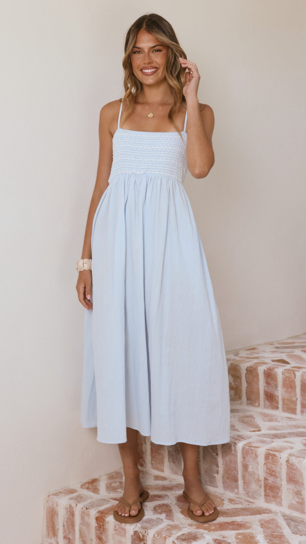 Kinsley Midi Dress - Blue