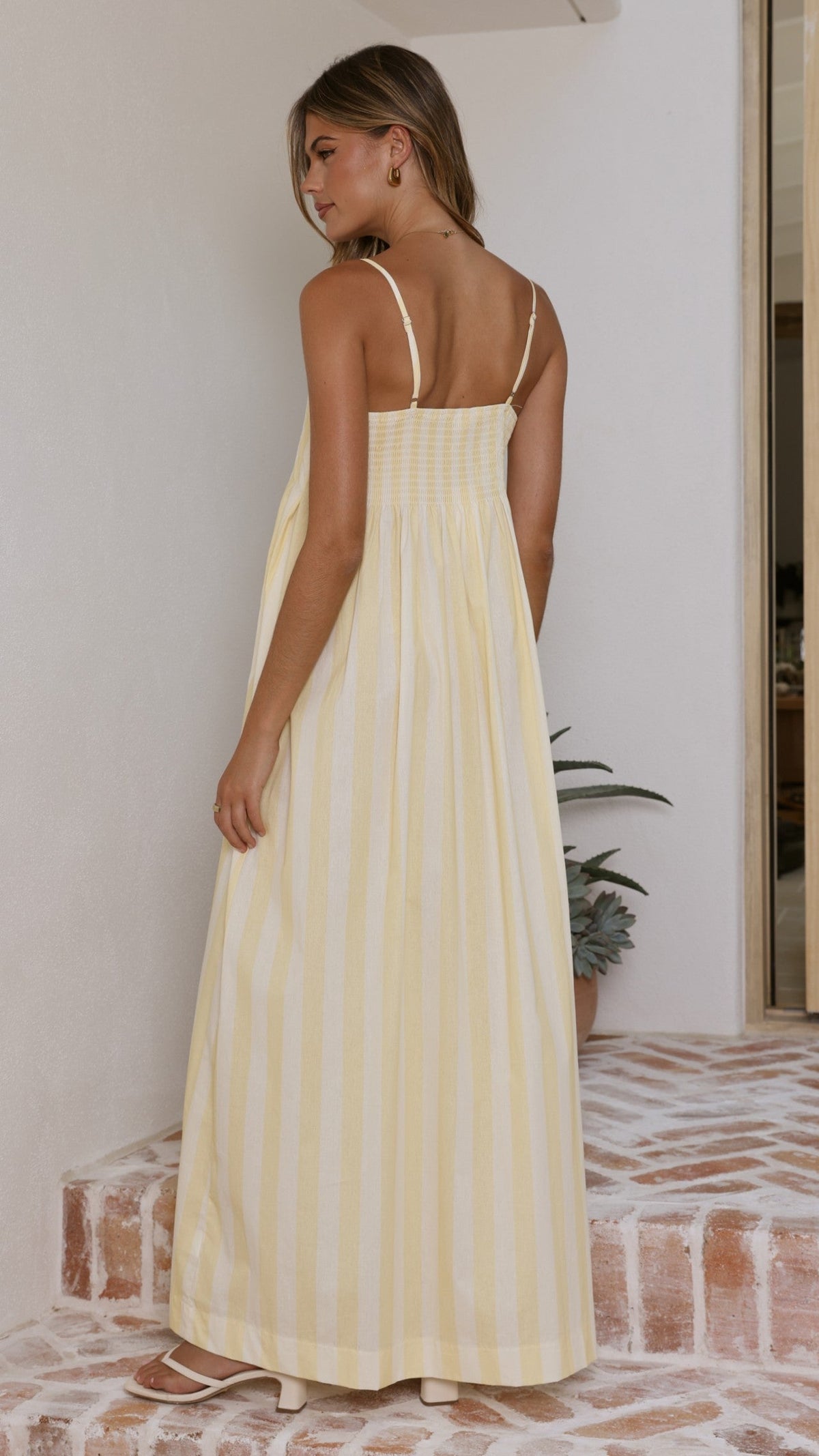 Pippa Maxi Dress - Yellow Stripe