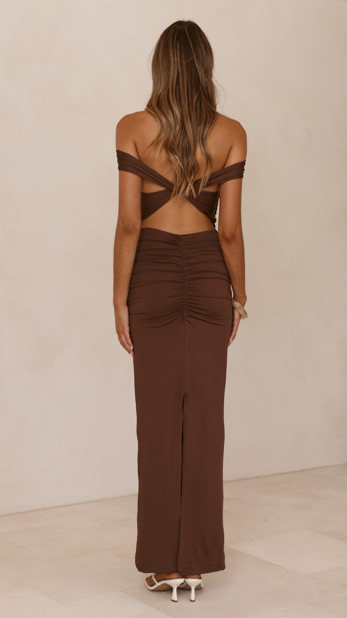 Lolita Maxi Dress - Coffee
