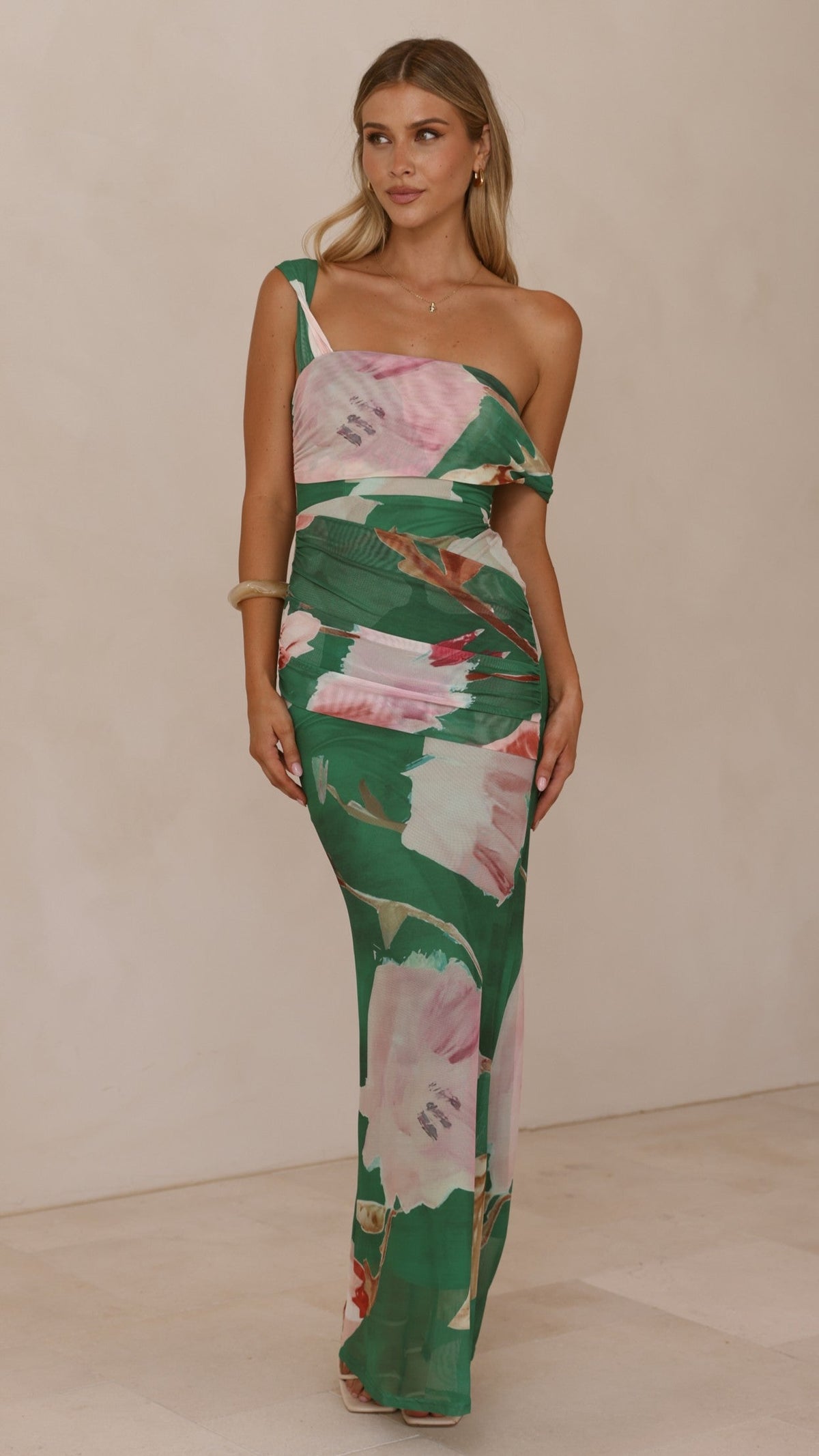 Lena Maxi Dress - Green Floral