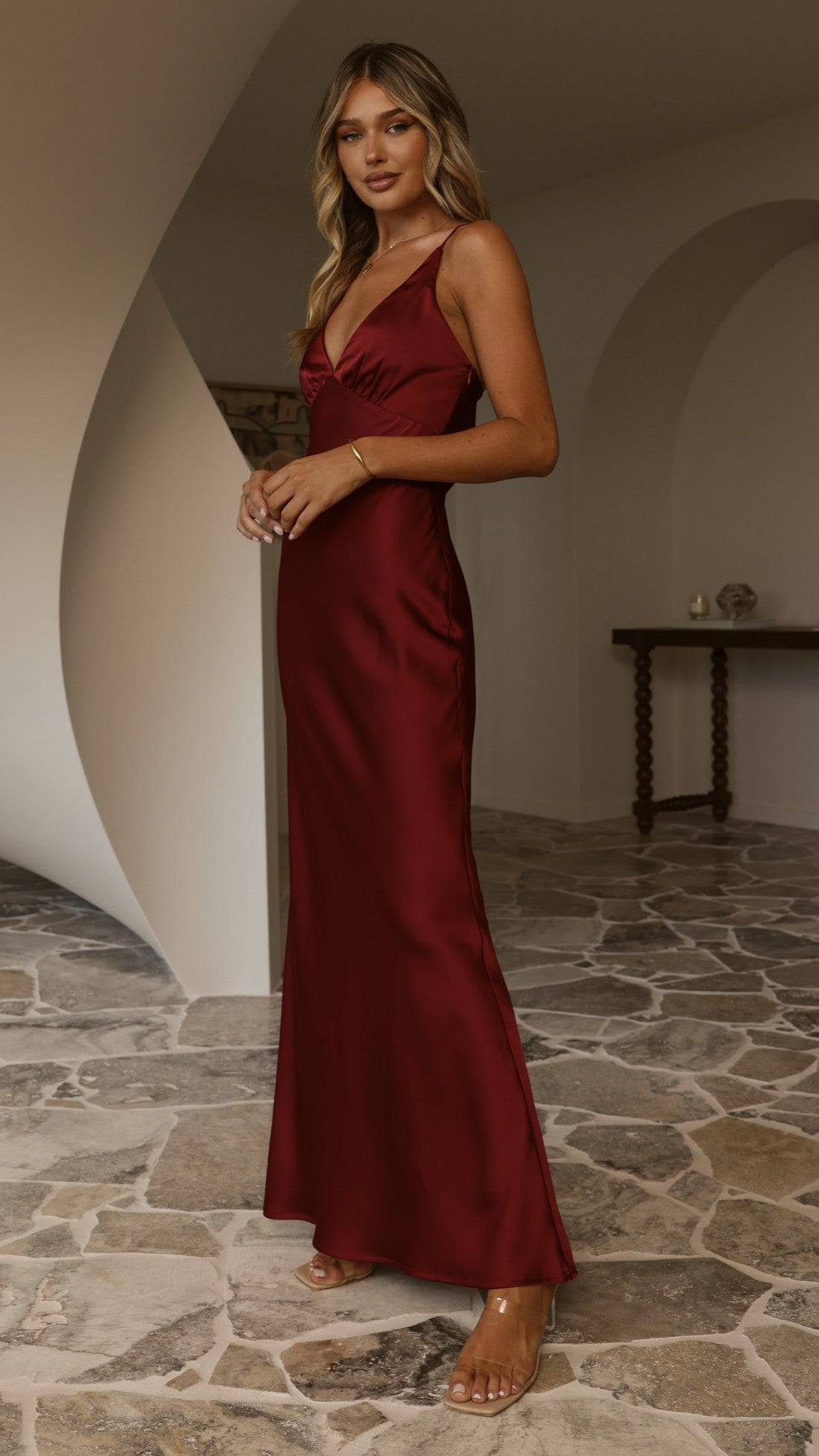 Ziah Maxi Dress - Wine