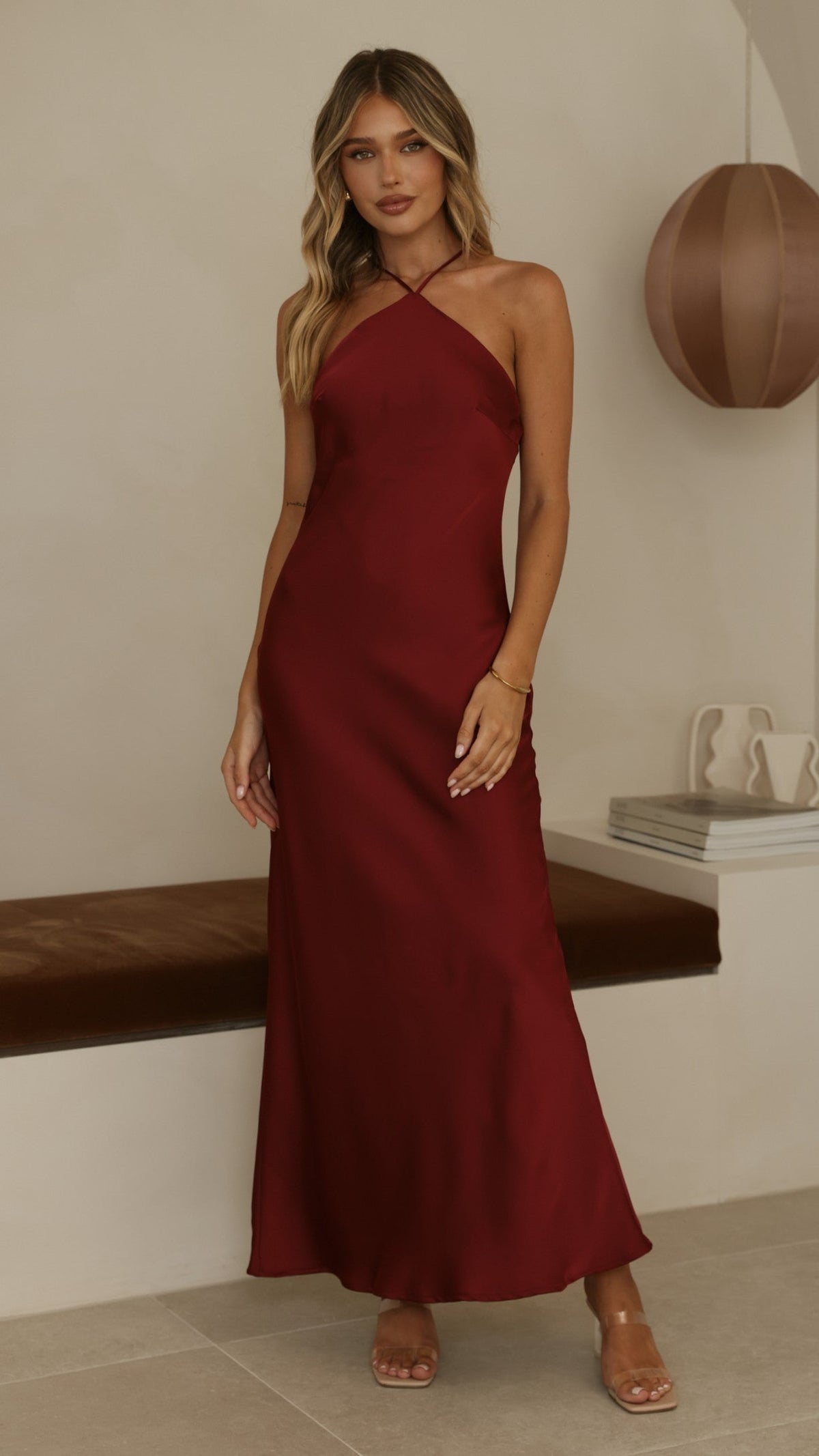 Chiara Maxi Dress - Wine
