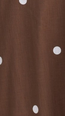 Sandra Maxi Dress - Chocolate/White Polka