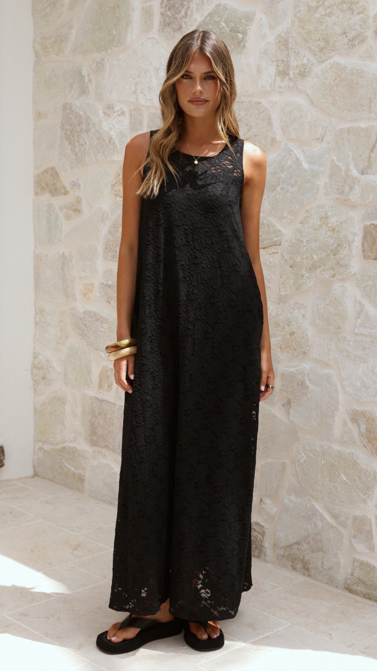 Cerelia Maxi Dress - Black Lace
