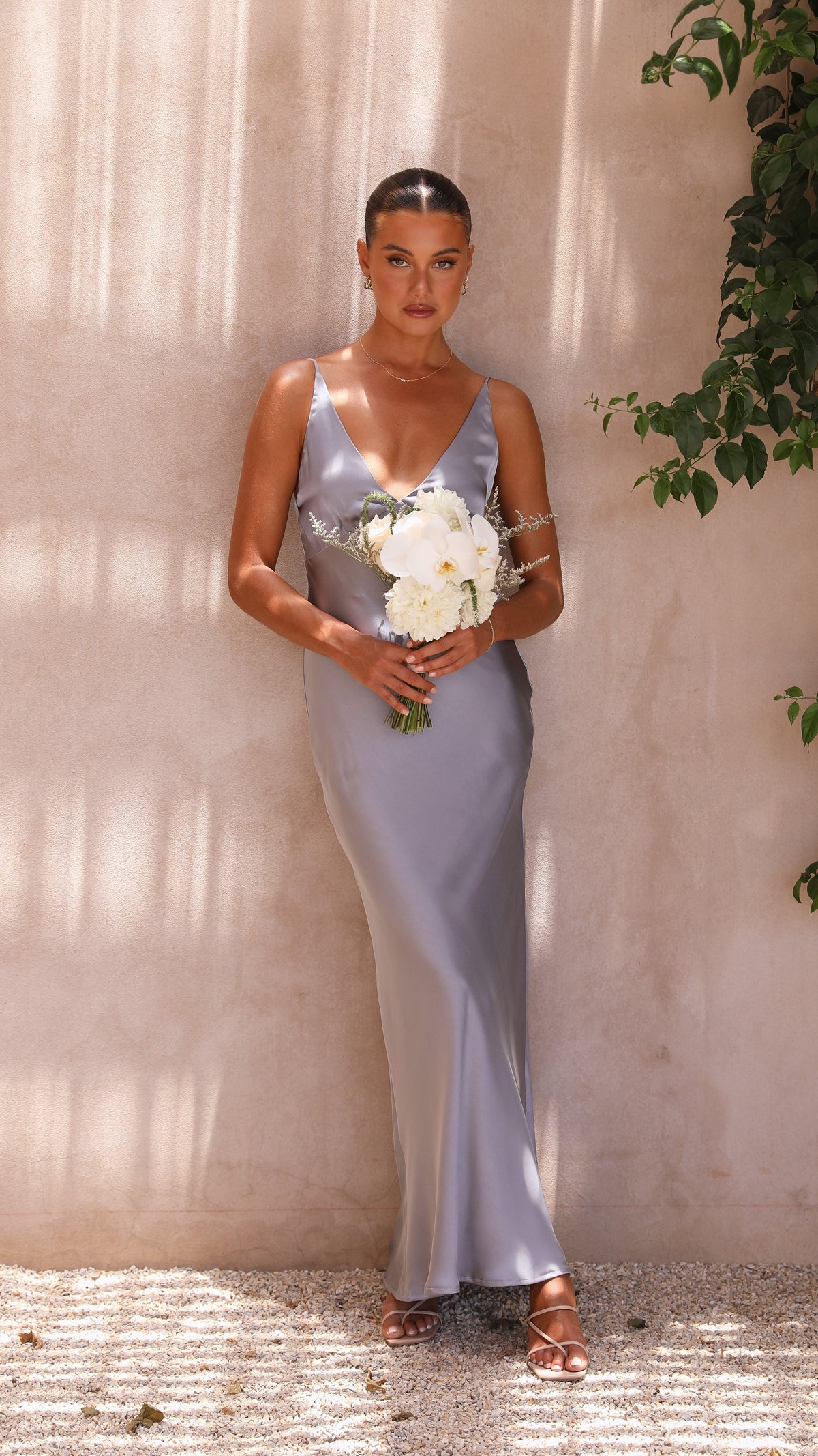 Ziah Maxi Dress - Steel Blue