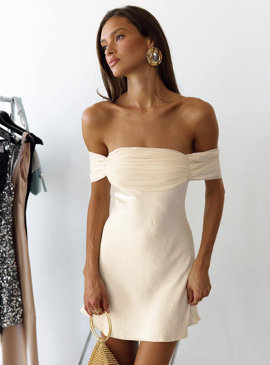 Adoration Mini Dress Cream