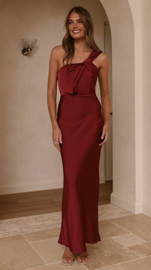 Greta Maxi Dress - Wine