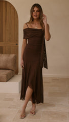 Lucy Maxi Dress - Brown