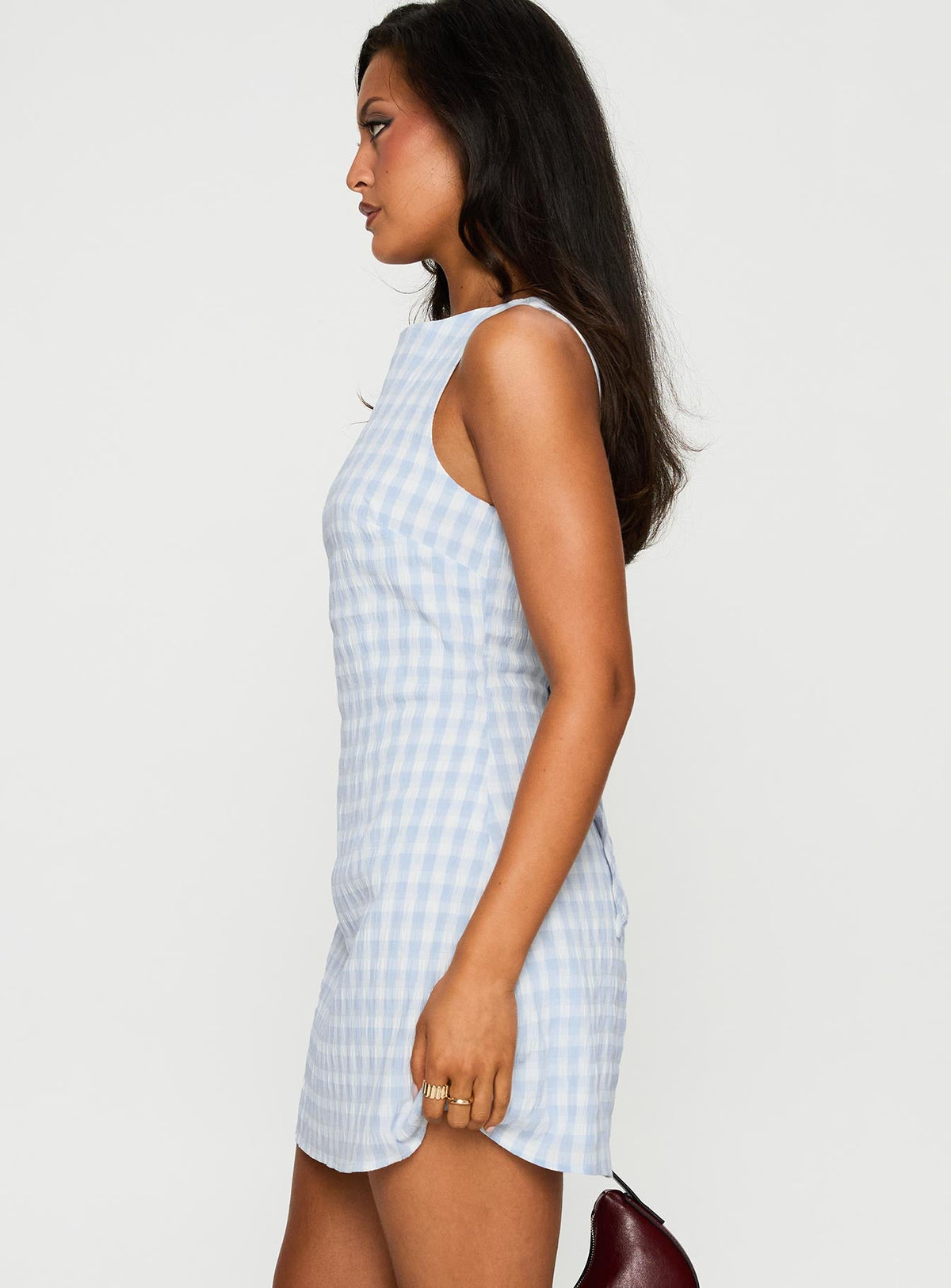 Alfalfa Mini Dress Blue Check