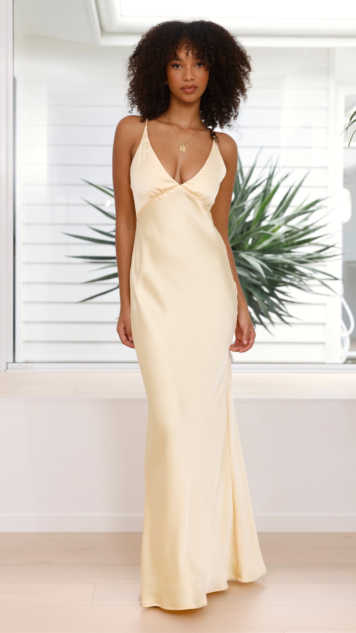 Ziah Maxi Dress - Lemon