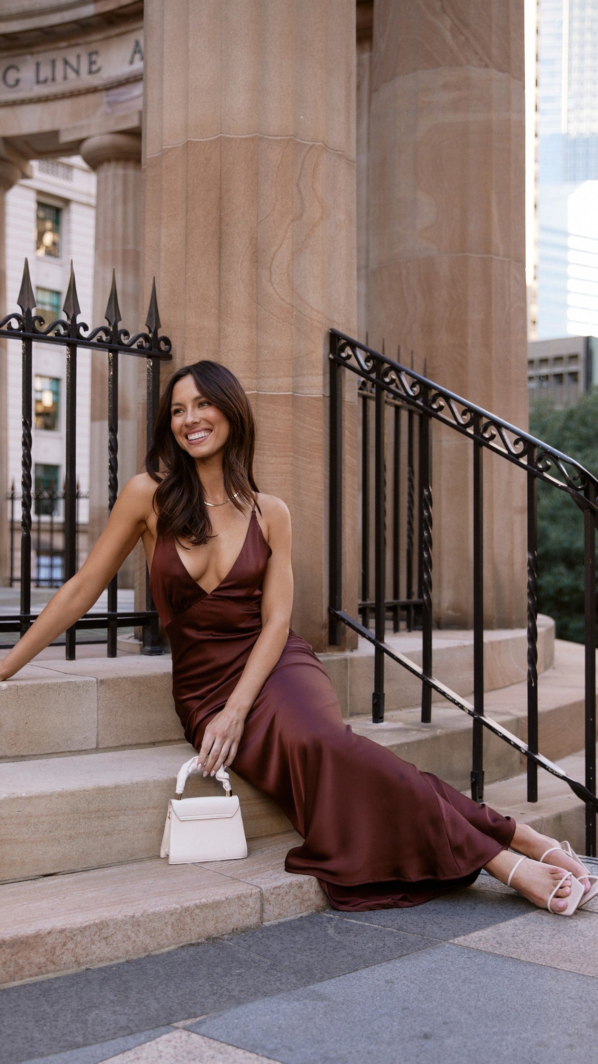 Ziah Maxi Dress - Brown